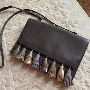 Rebecca Minkoff Tassel Sofia Grey Crossbody Bag